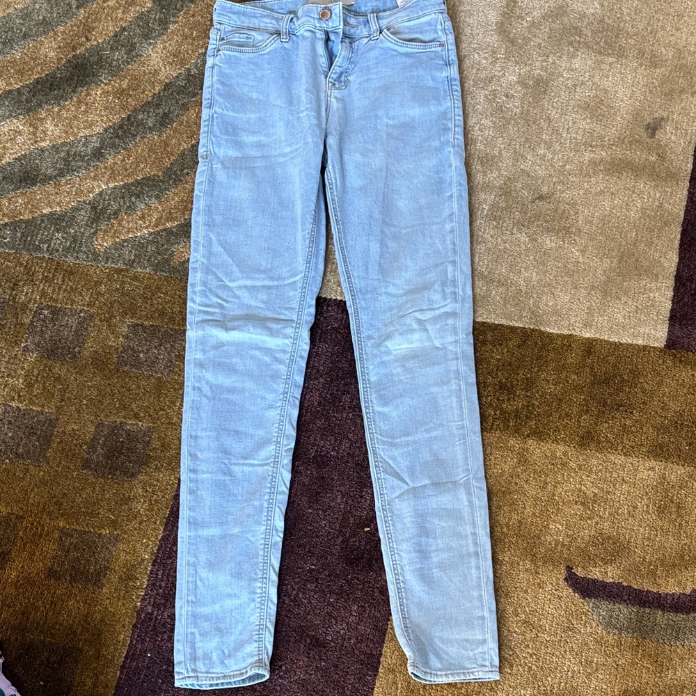 Topshop Sky Blue Skinny Jeans